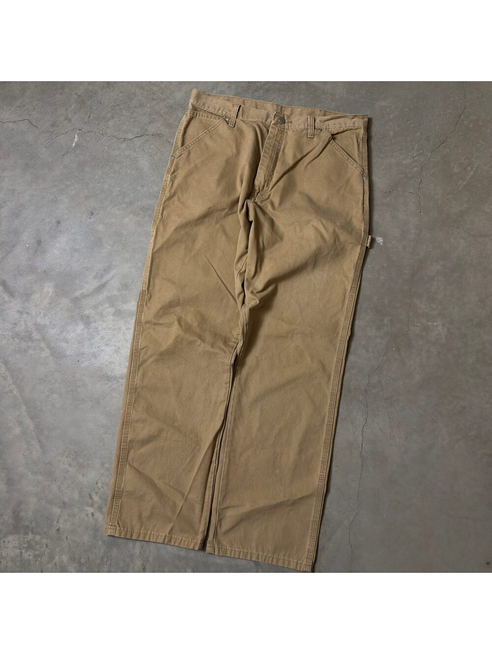Wrangler Carpenter Jeans Mens 34x32 Tan Workwear